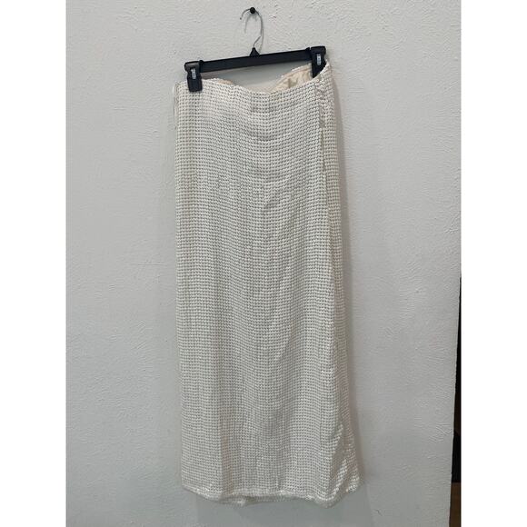 Anthropologie Forever That Girl White Sequin Midi Strapless Dress Small NWT - Picture 11 of 13